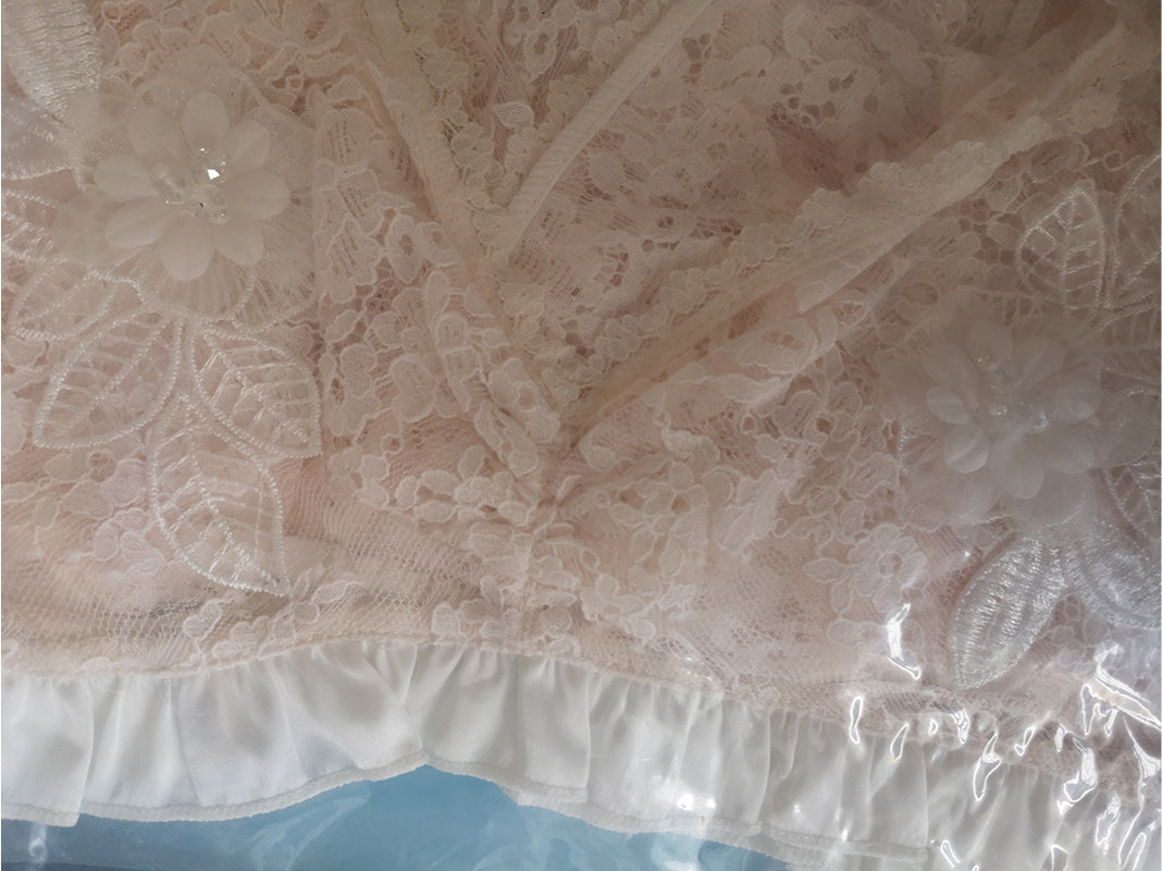 Water-soluble lace transparent hollow bra set